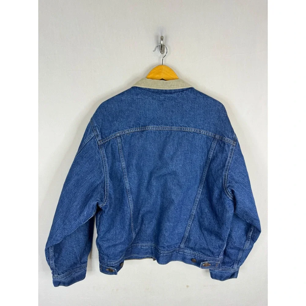 Denver Hayes Mens 40 Denim Jacket Blanket Lined Corduroy Collar Blue stormrider